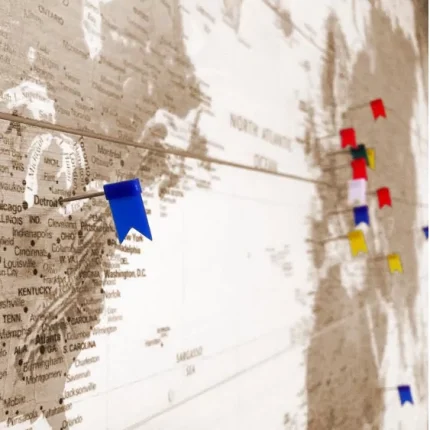 Wereldkaart Modern Sepia | Houten wereldkaart | wereldkaart op hout | woodprint.nl