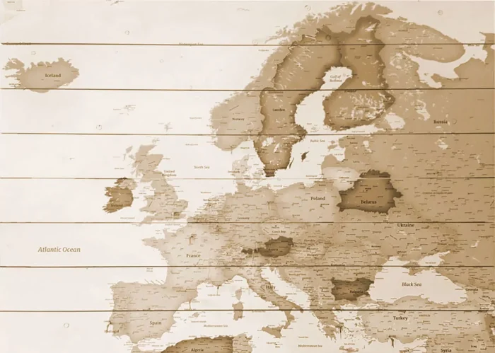 Europakaart Sepia